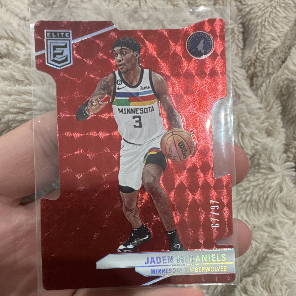 Panini Donruss Elite 2023 24 Jaden McDaniels Parallel #155 67/97 Timberwolves0