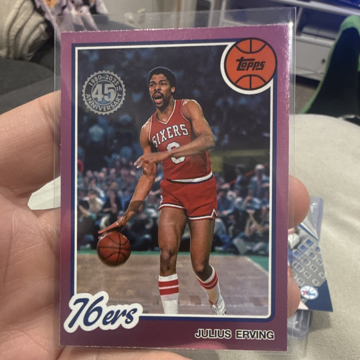 Topps Julius Erving 1980 81 45th Anniversary Insert 80BK 2 76ers0