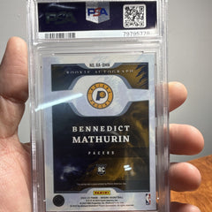 2022-23 Panini Origins Bennedict Mathurin Rookie Auto RA-BMN PSA 9/10 Pacers3