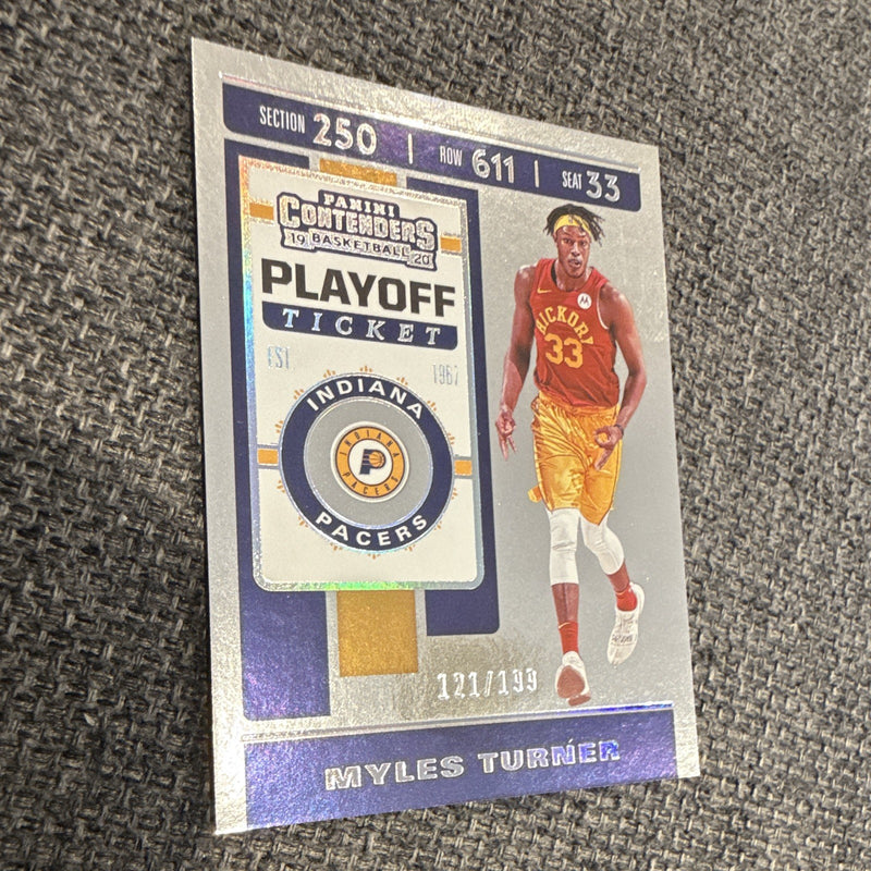 2019-20 Panini Contenders Myles Turner Playoff Ticket #84 Pacers 121/1994