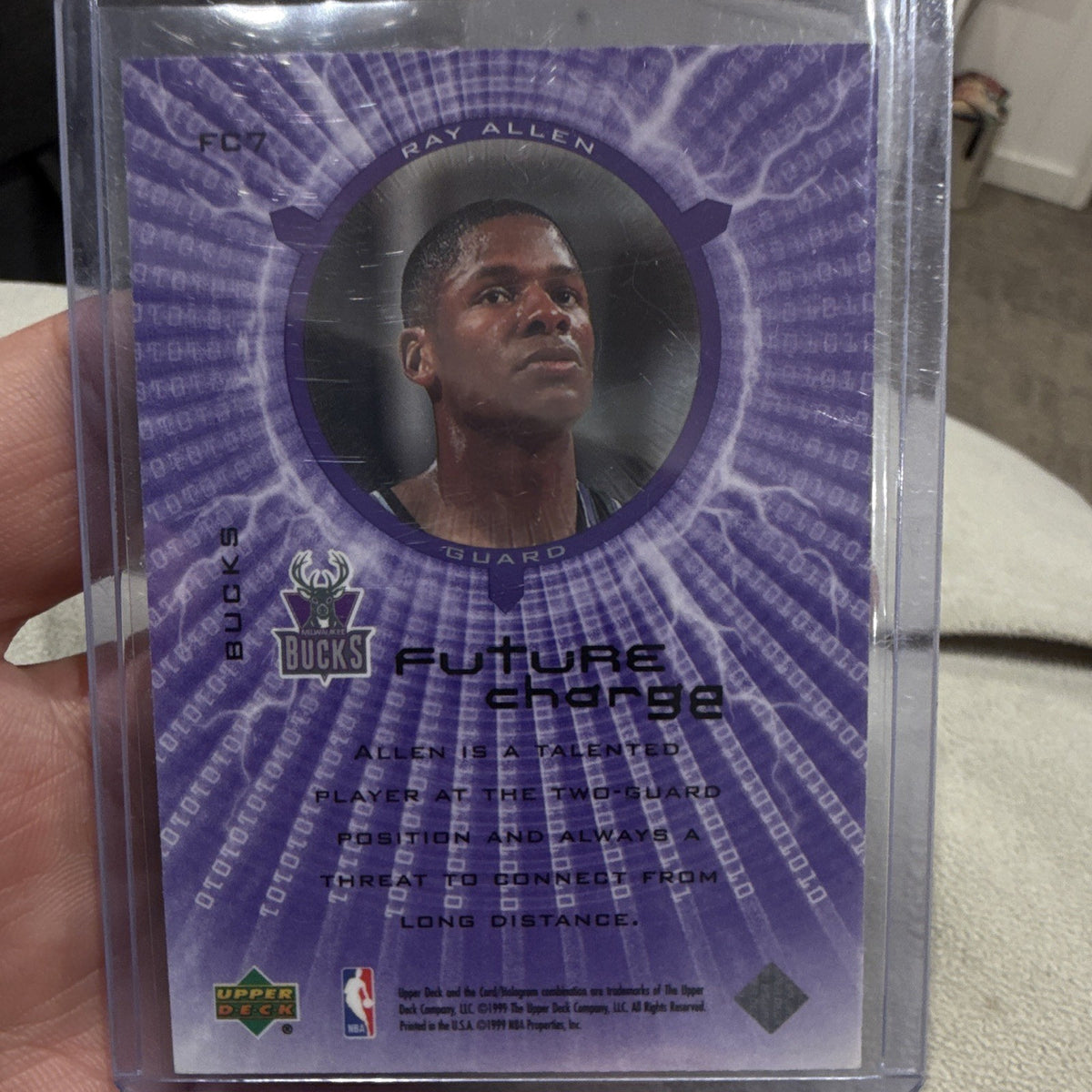 Upper Deck Ray Allen Milwaukee Bucks Future Charge Insert FC7 Basketball Card1