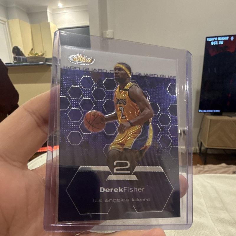Topps 2003 Finest Hard Guard Insert Derek Fisher Los Angeles Lakers #130