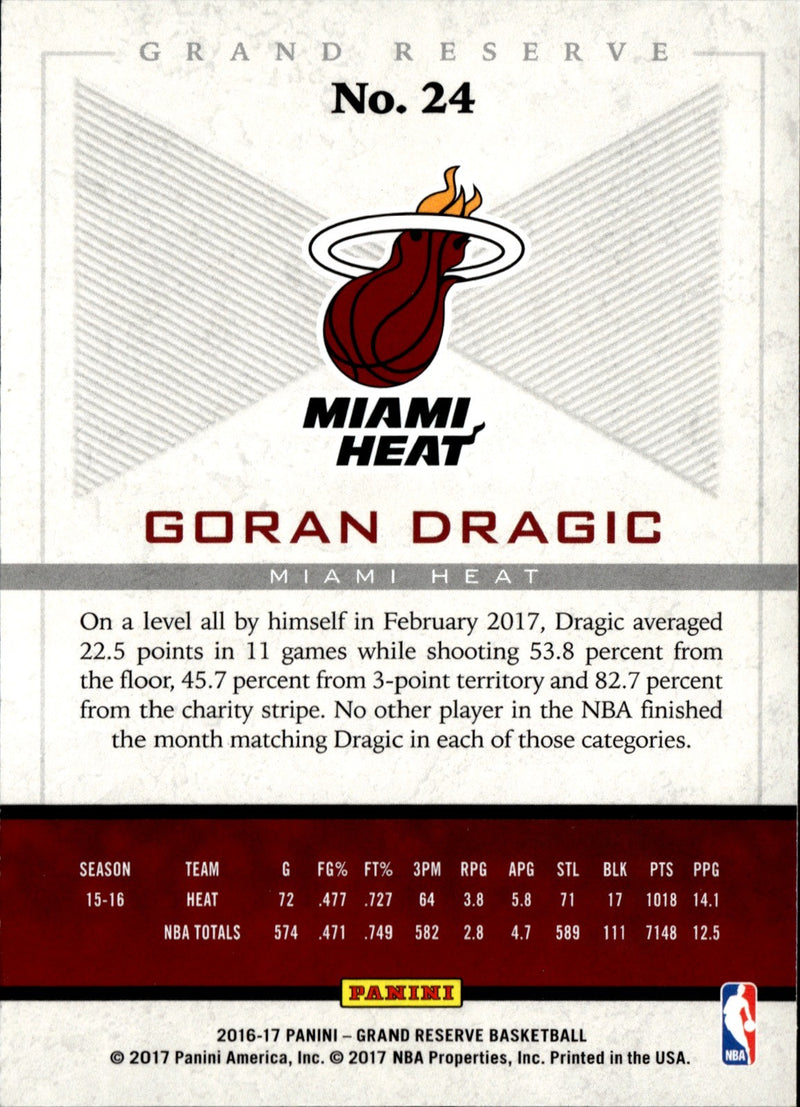 Goran Dragic Base Panini Grand Reserve 24 NM1