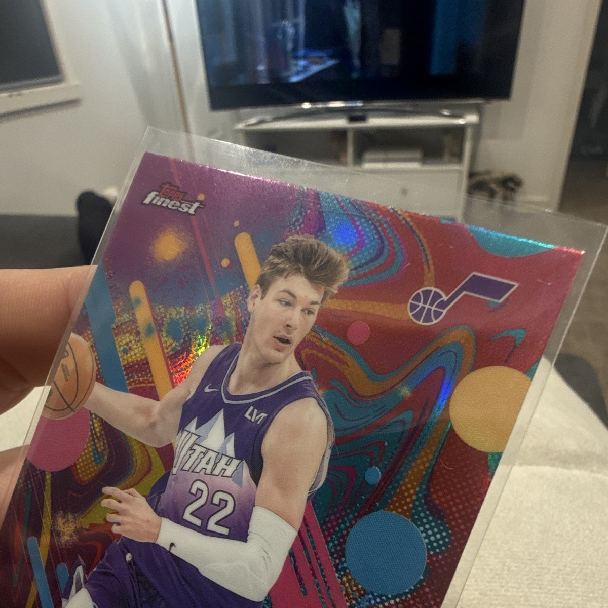 Topps 2026 Finest Kyle Filipowski Hologram Utah Jazz 72 NBA Card2
