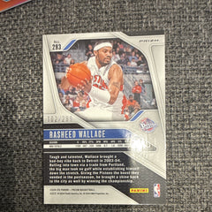 Panini Prizm 2021-22 Pistons Ben & Rasheed Wallace 2-Card Lot Serial /299 3