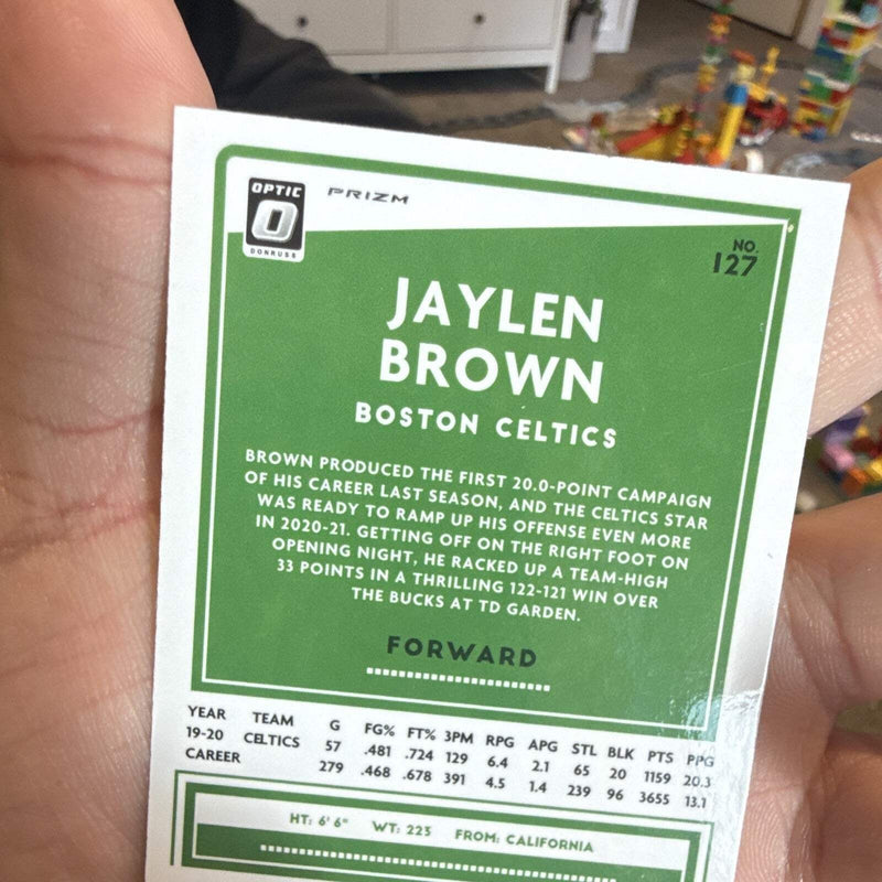 Panini Donruss Optic Jaylen Brown Prizm Boston Celtics 127 Basketball Card3