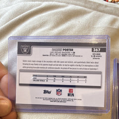 Topps Chrome Darien Porter Xfractor Refractor Rookie Las Vegas Raiders 3672