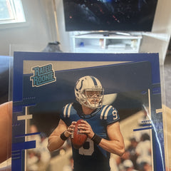 Panini Donruss Press Proof Blue Rated Rookie Jacob Eason Colts #312 20203
