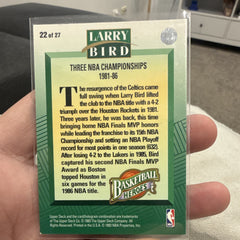 Upper Deck 1993 Basketball Heroes Larry Bird #22/27 Insert Celtics NBA Card1