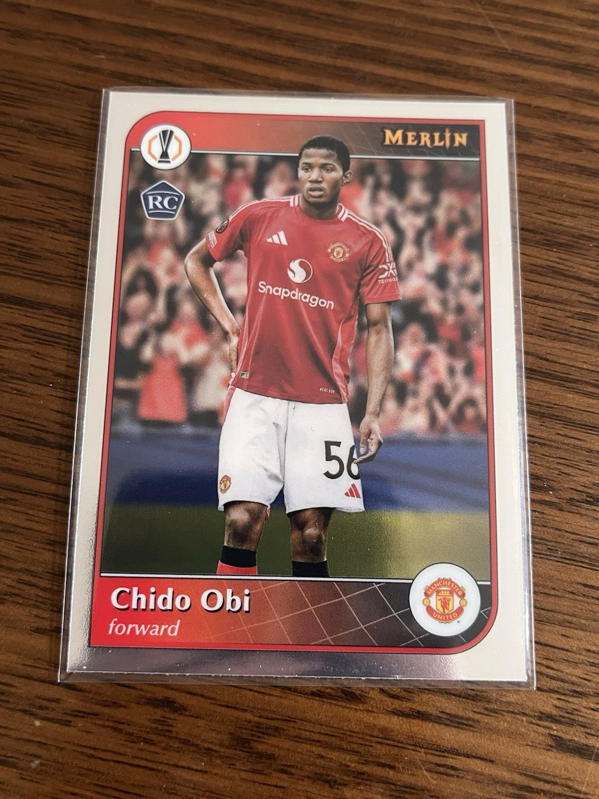 Topps Merlin Collections Chido Obi RC Manchester United UEFA Europa League #611