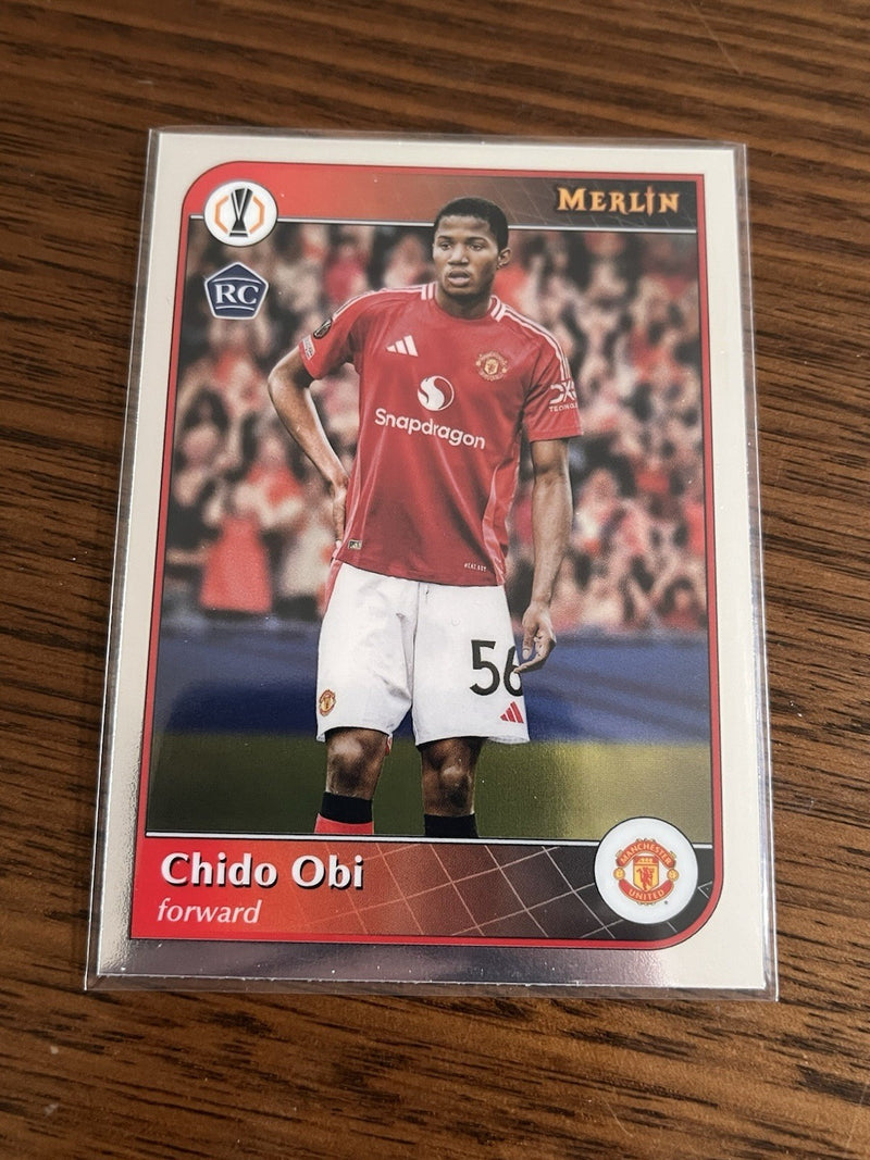 Topps Merlin Collections Chido Obi RC Manchester United UEFA Europa League #611