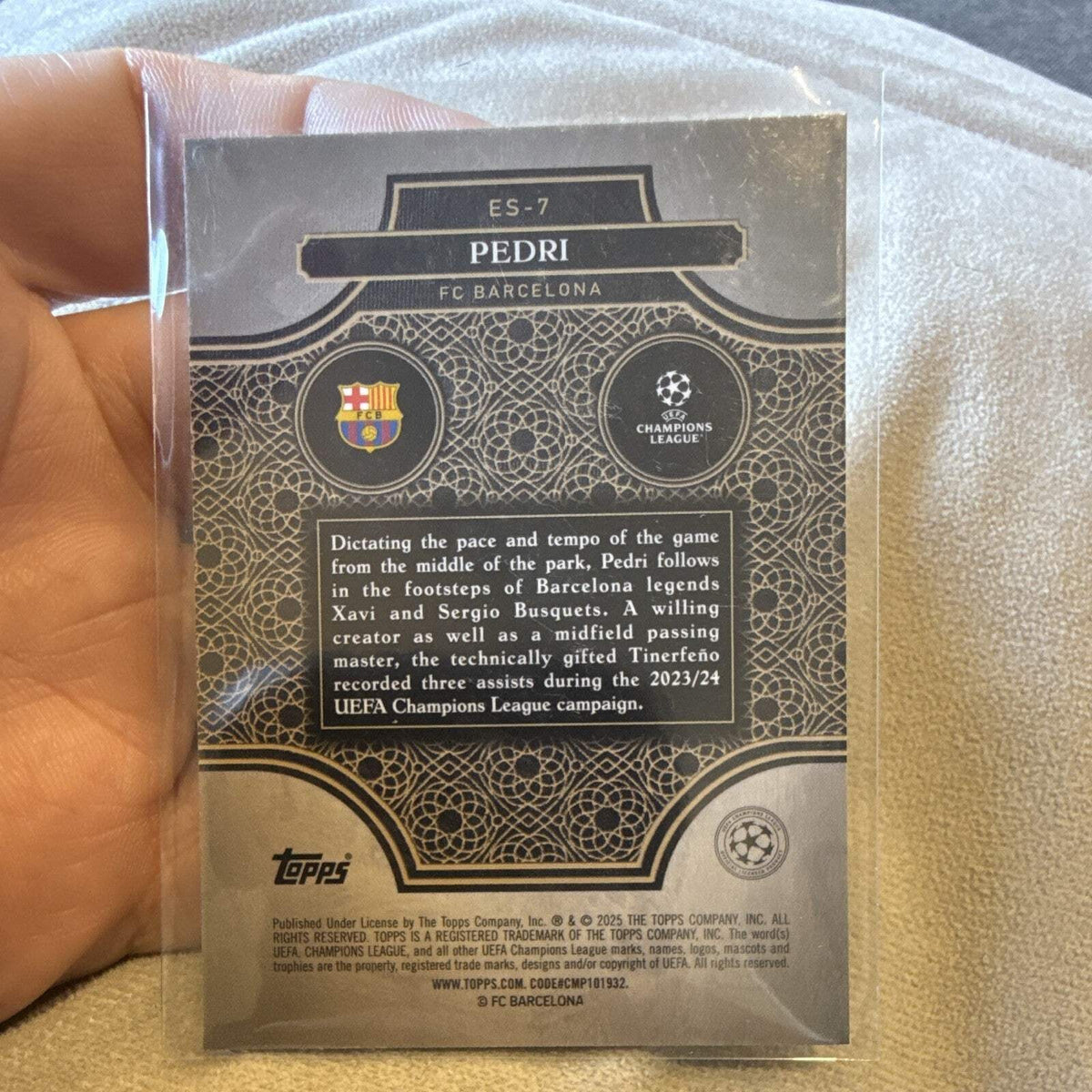Topps Merlin UCL Elite Society Pedri FC Barcelona ES 7 Insert 2023 241