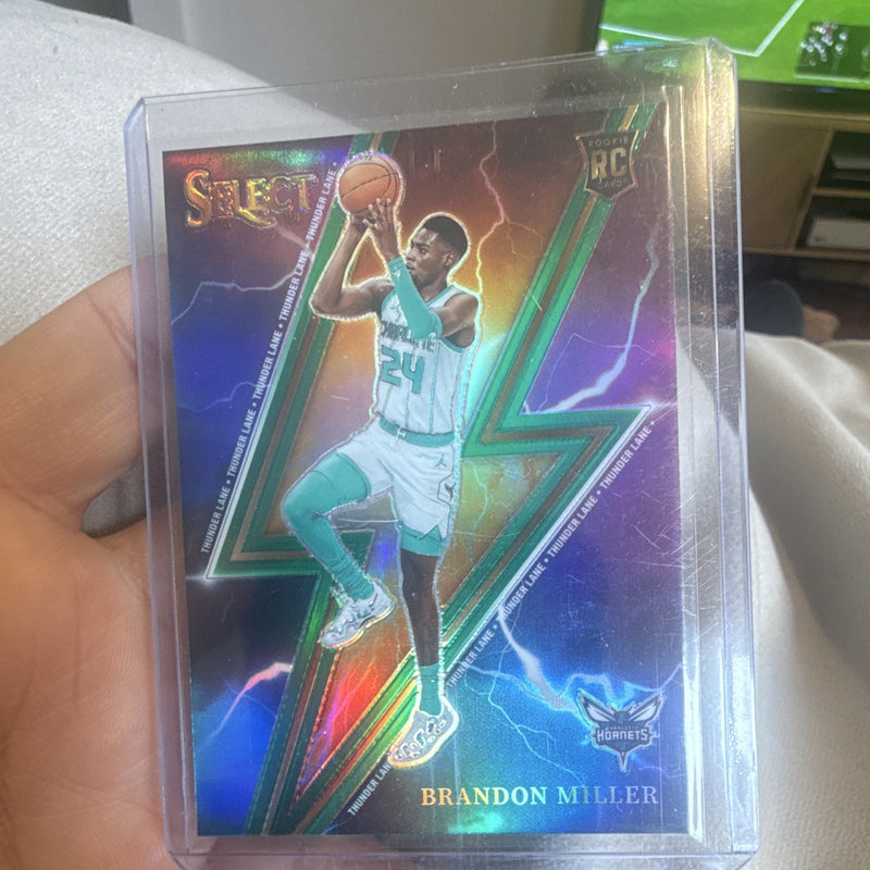 Panini Select 2023 24 Thunder Lane #12 Brandon Miller Rookie Insert Hornets0