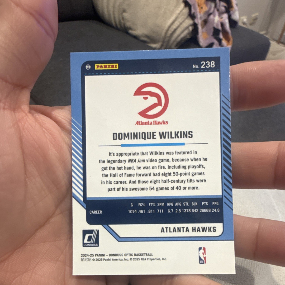 Dominique Wilkins Legends Donruss Optic Basketball 238 Atlanta Hawks1