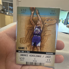Andrei Kirilenko Ticket to the Game Fleer Authentix 2002 03 99 Utah Jazz0