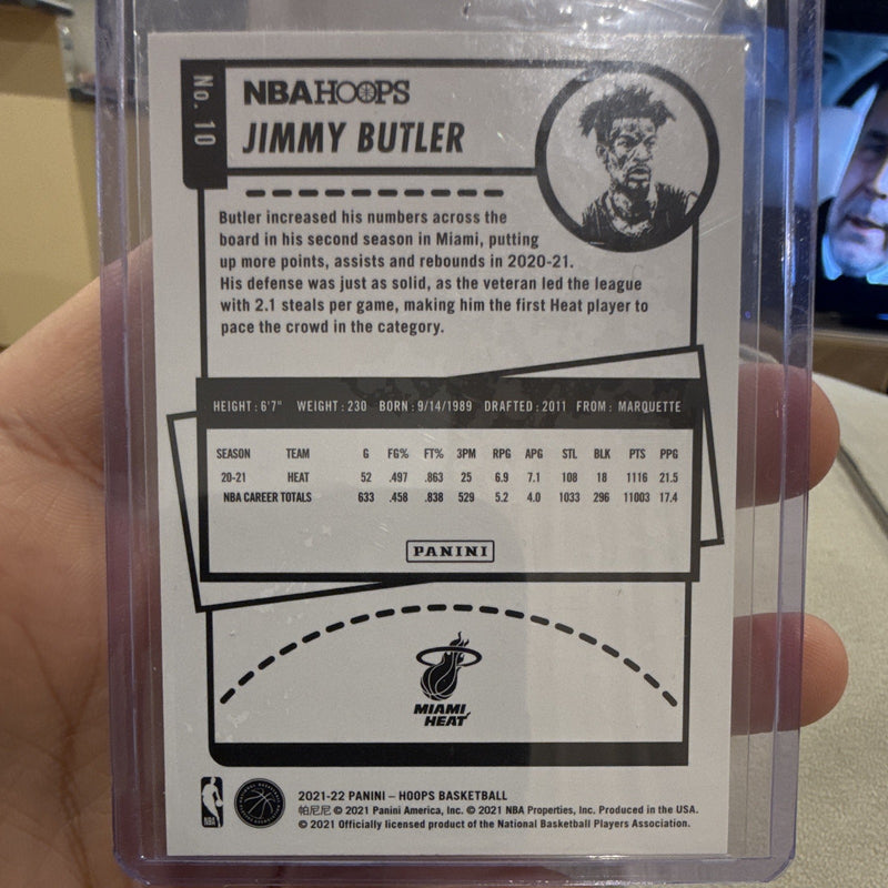 Panini 2021 22 NBA Hoops Jimmy Butler Green Parallel #10 Miami Heat1