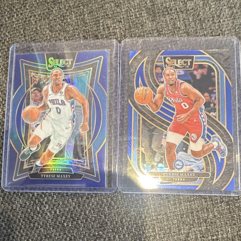 Panini Select 2024 25 Tyrese Maxey 76ers 2 Card Lot #20 Concourse #1560