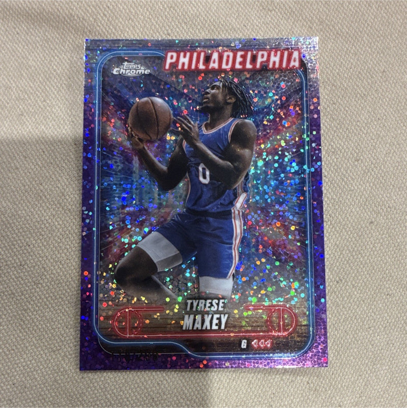 Topps Chrome Tyrese Maxey Hologram Philadelphia 76ers NBA #400