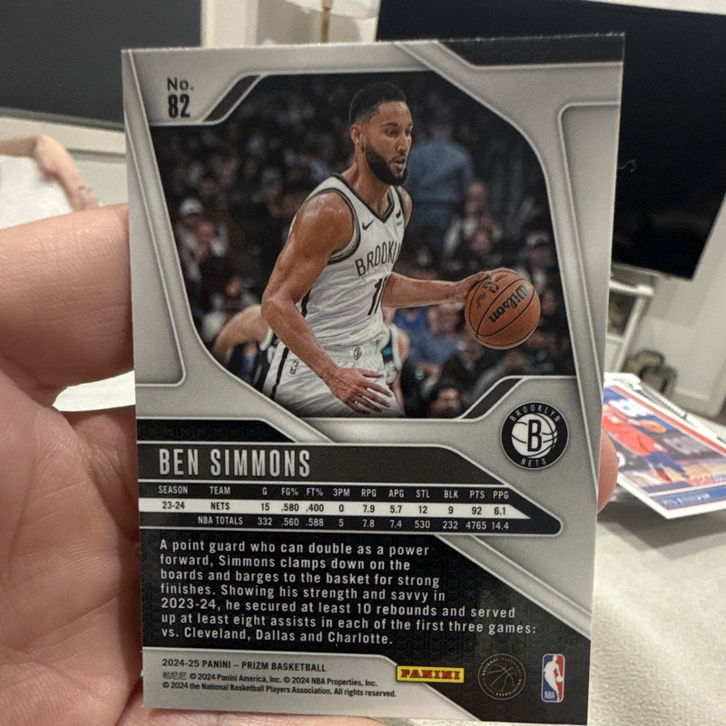Panini Prizm Ben Simmons Base Set Basketball 2023-24 #82 Brooklyn Nets1