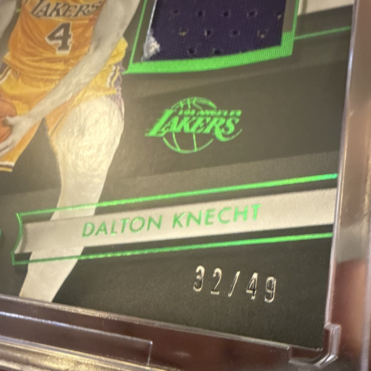 Panini Dalton Knecht Lakers Casting Call RC Patch 32/49 2024-25 Noir1
