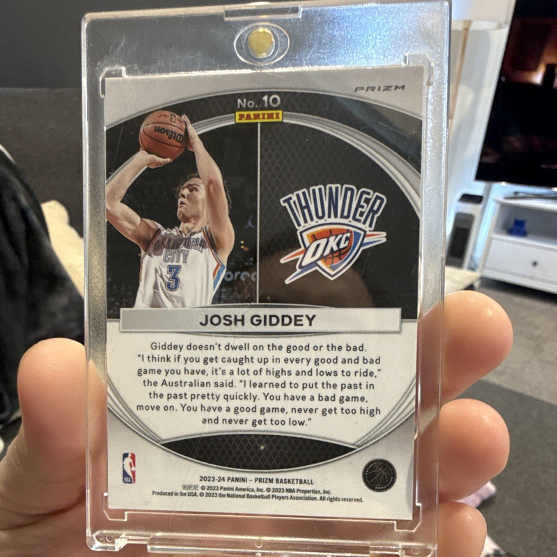 Panini Prizm 2023 24 Josh Giddey Global Reach Insert No. 10 OKC Thunder3