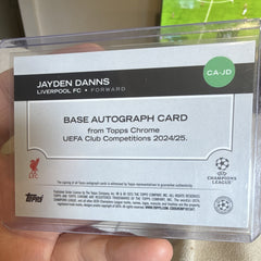 Topps Chrome UEFA Club Competitions 2024/25 Jayden Danns Auto RC CA JD1