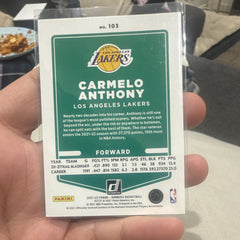 Carmelo Anthony Base Set 2021 22 Panini Donruss Los Angeles Lakers #1031