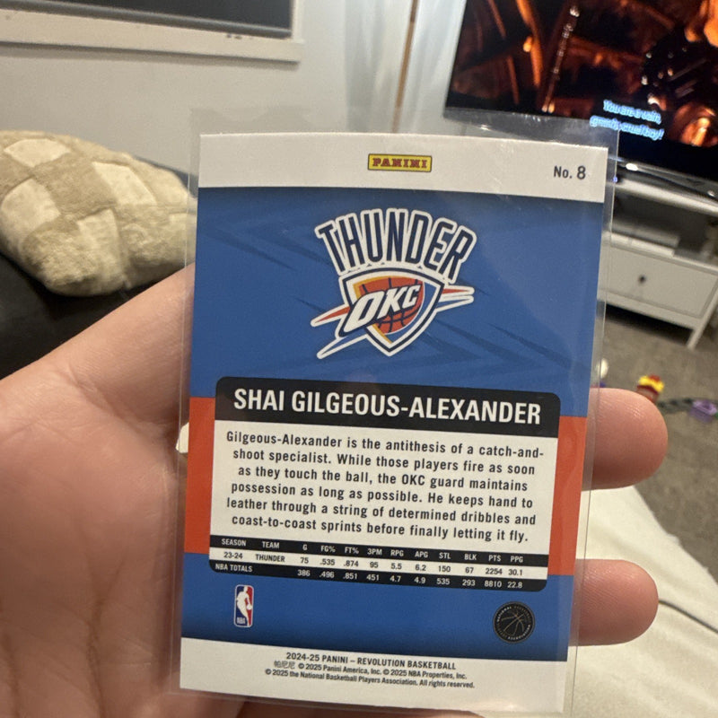 Panini Shai Gilgeous Alexander Parallel 2024 25 Revolution Basketball #8 Thunder1