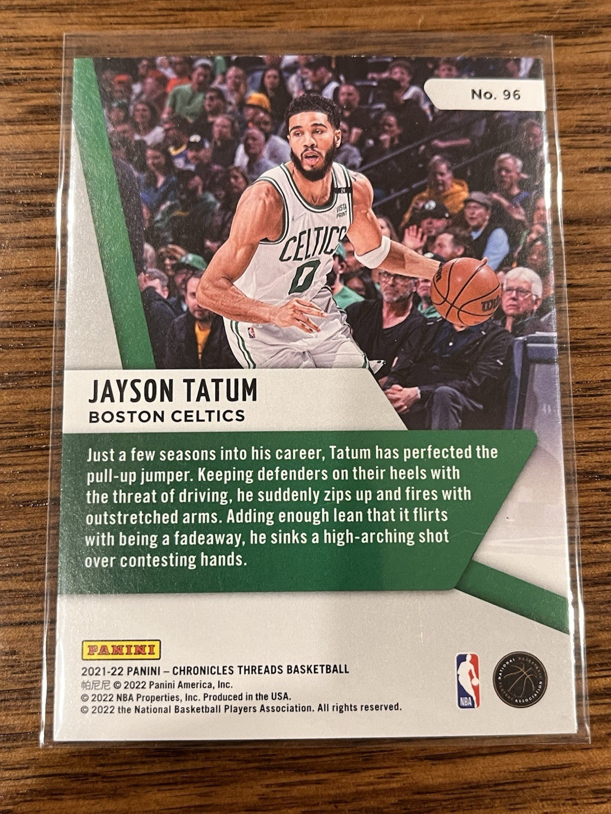 Panini 2021 22 Chronicles Threads Jayson Tatum Base Boston Celtics 962