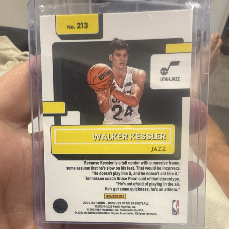 Panini Donruss Optic 2022 23 Rated Rookie #213 Walker Kessler Utah Jazz1