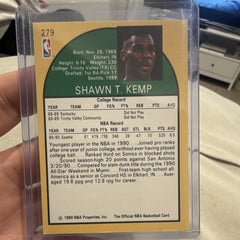 Shawn Kemp Rookie 1990 NBA Hoops #279 Seattle Supersonics Basketball Card1