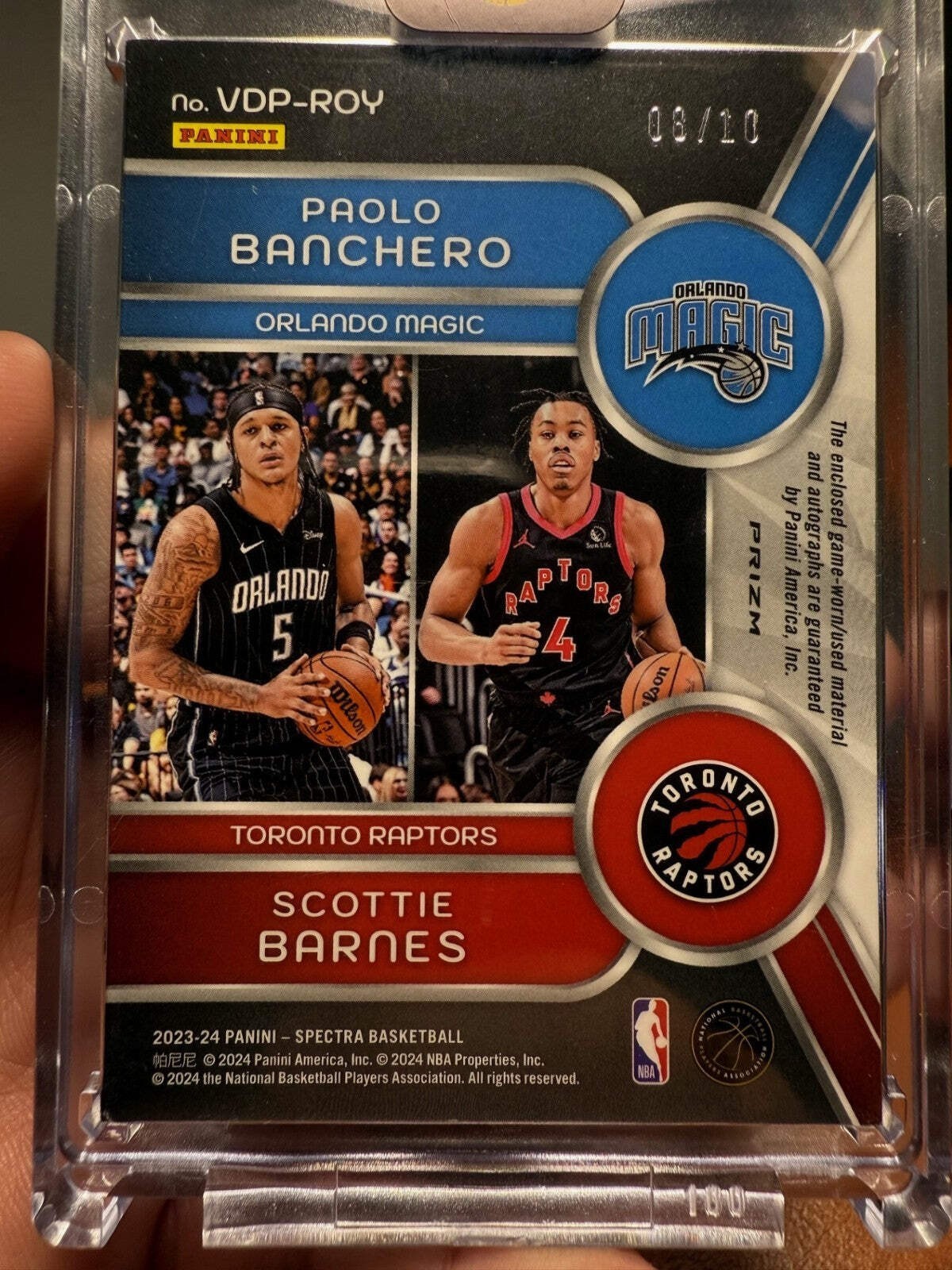 Panini Dual Patch Autograph Paolo Banchero & Scottie Barnes /104