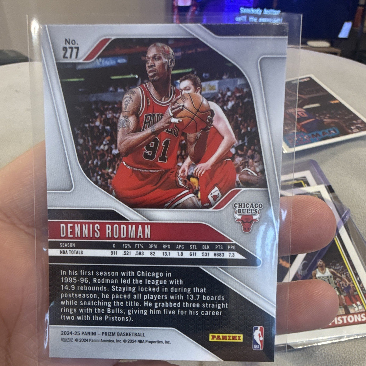 Panini Prizm 2024 25 Dennis Rodman Legends Insert #277 Chicago Bulls1