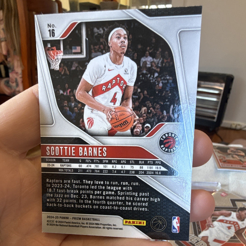 Panini 2024 25 Prizm Scottie Barnes Base Set Toronto Raptors 161