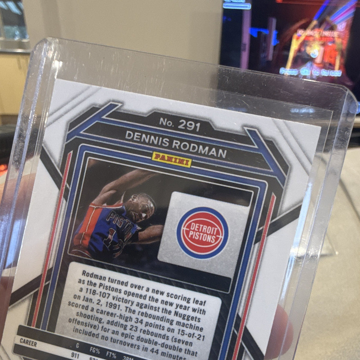 Panini Prizm 2022 23 Dennis Rodman Blue Prizm Detroit Pistons #2912