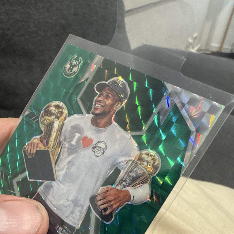 Panini Giannis Antetokounmpo 2021 22 Mosaic Finals MVP Green Prizm #2963