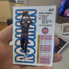 Fleer 1993 94 Dennis Rodman Base Set #64 Detroit Pistons NBA Card1