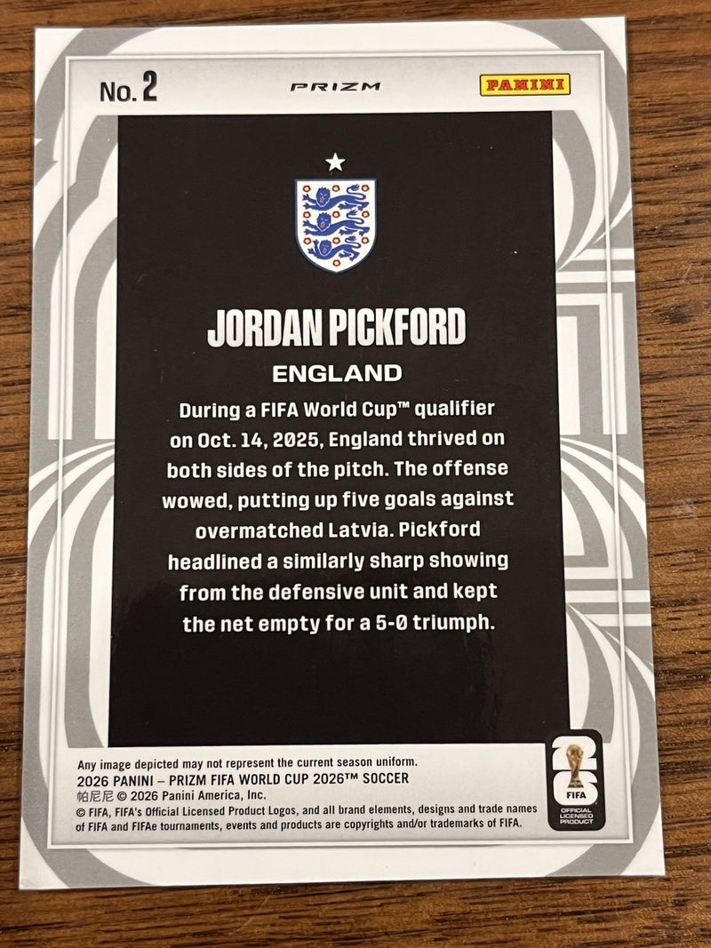 Panini Prizm FIFA World Cup 2026 Screamers No. 2 Jordan Pickford England2