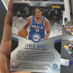 Panini Prizm 2024-25 Dominance Tyrese Maxey Insert No. 24 76ers Card1