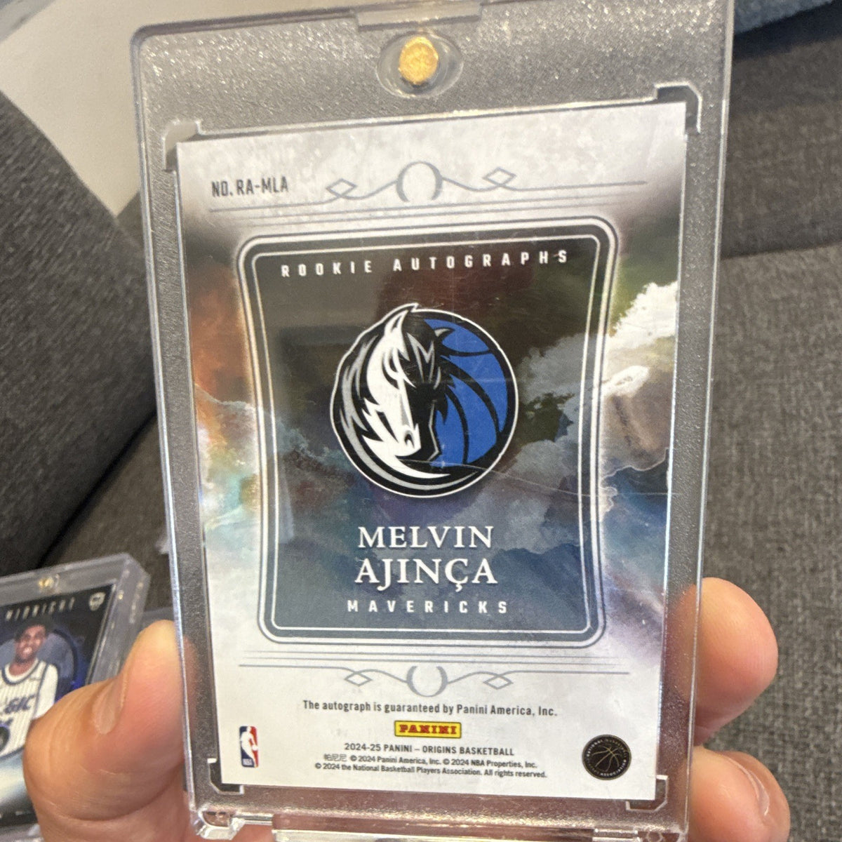 Panini Origins 2024-25 Melvin Ajinca Rookie Autographs Auto RC RA-MJA Mavericks2