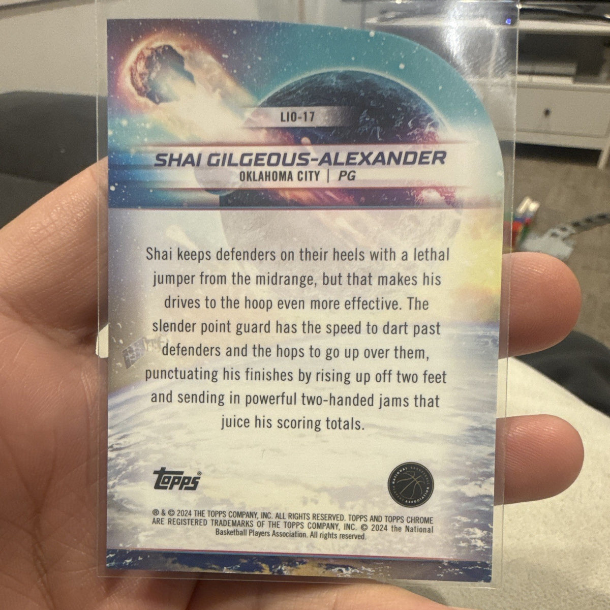 Shai Gilgeous Alexander Launched Into Orbit LIO 17 Topps Chrome Thunder1
