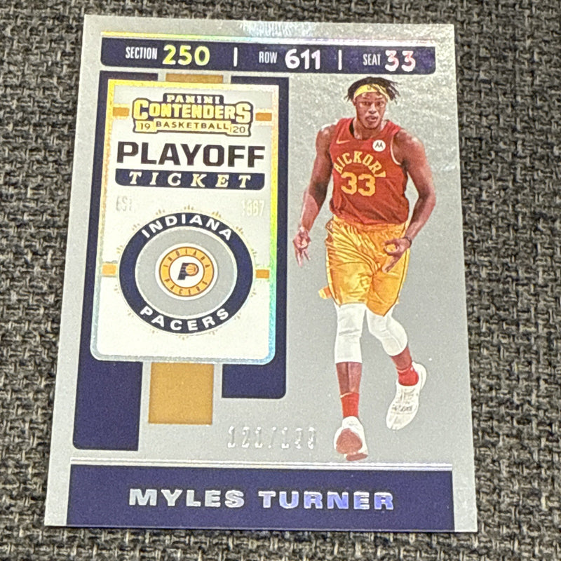 2019-20 Panini Contenders Myles Turner Playoff Ticket #84 Pacers 121/1990