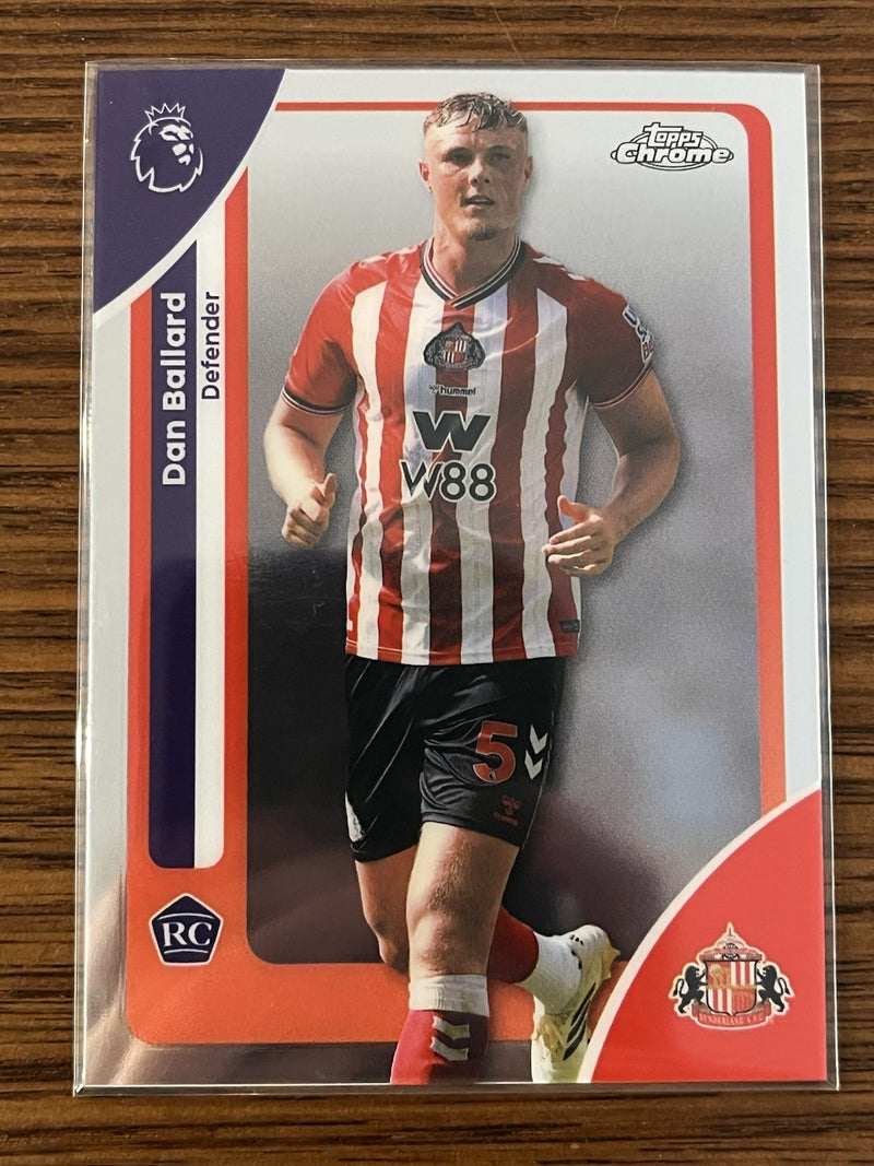 Dan Ballard RC Topps Chrome Premier League Sunderland Soccer Trading Card 1651
