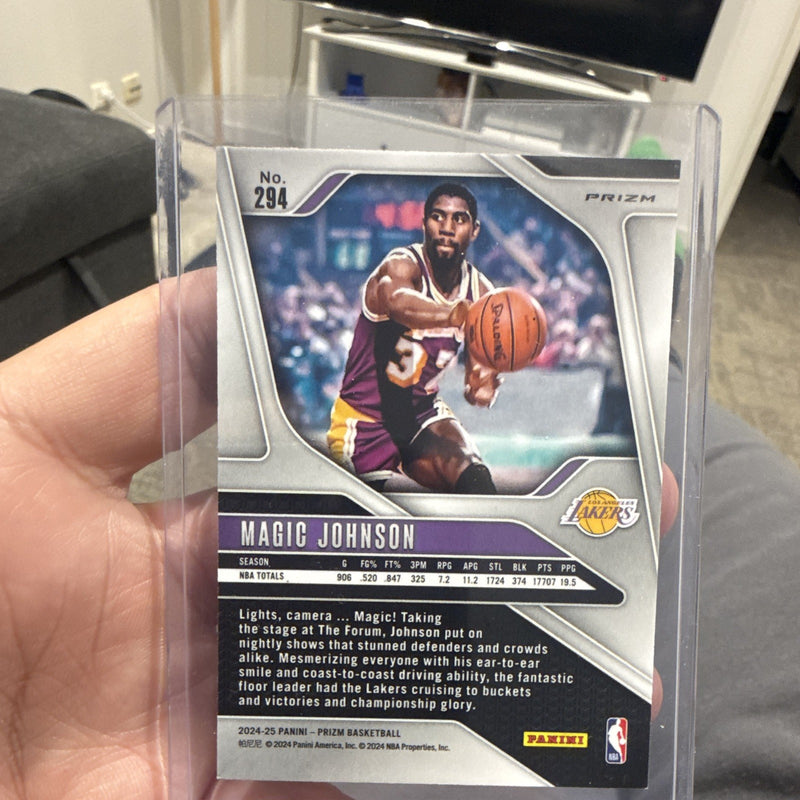 Panini 2024 25 Prizm Basketball Magic Johnson Legends Insert #294 Lakers1