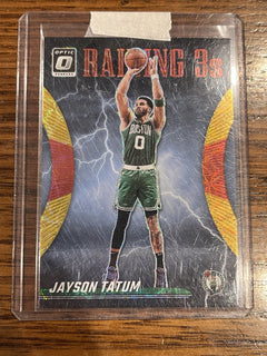 Panini Donruss Optic 2023 24 Jayson Tatum Raining 3s Prizm #10 /991