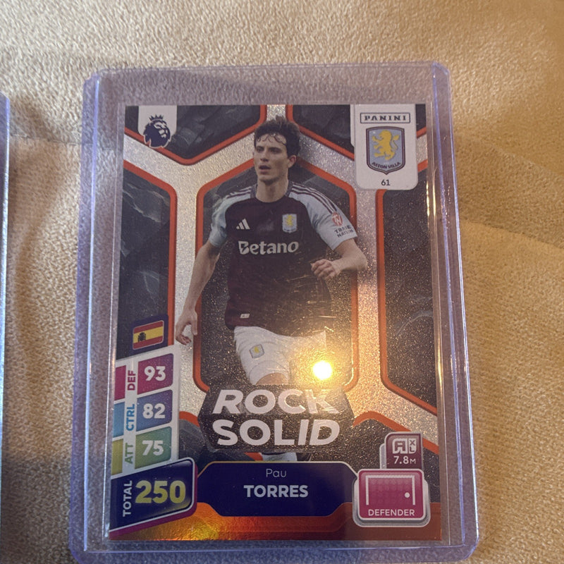 Panini Pau Torres Rock Solid Insert Adrenalyn XL Plus Premier League 2025 #610