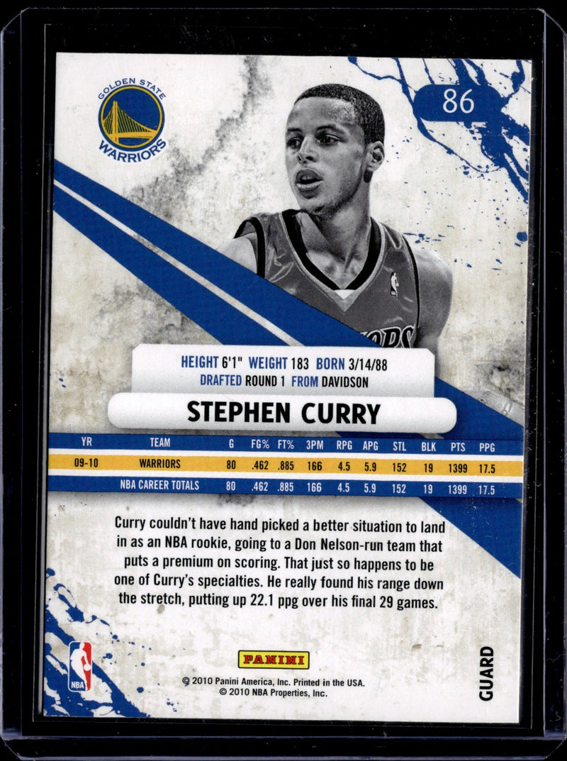 Stephen Curry Base Panini Rookies & Stars 86 NM1