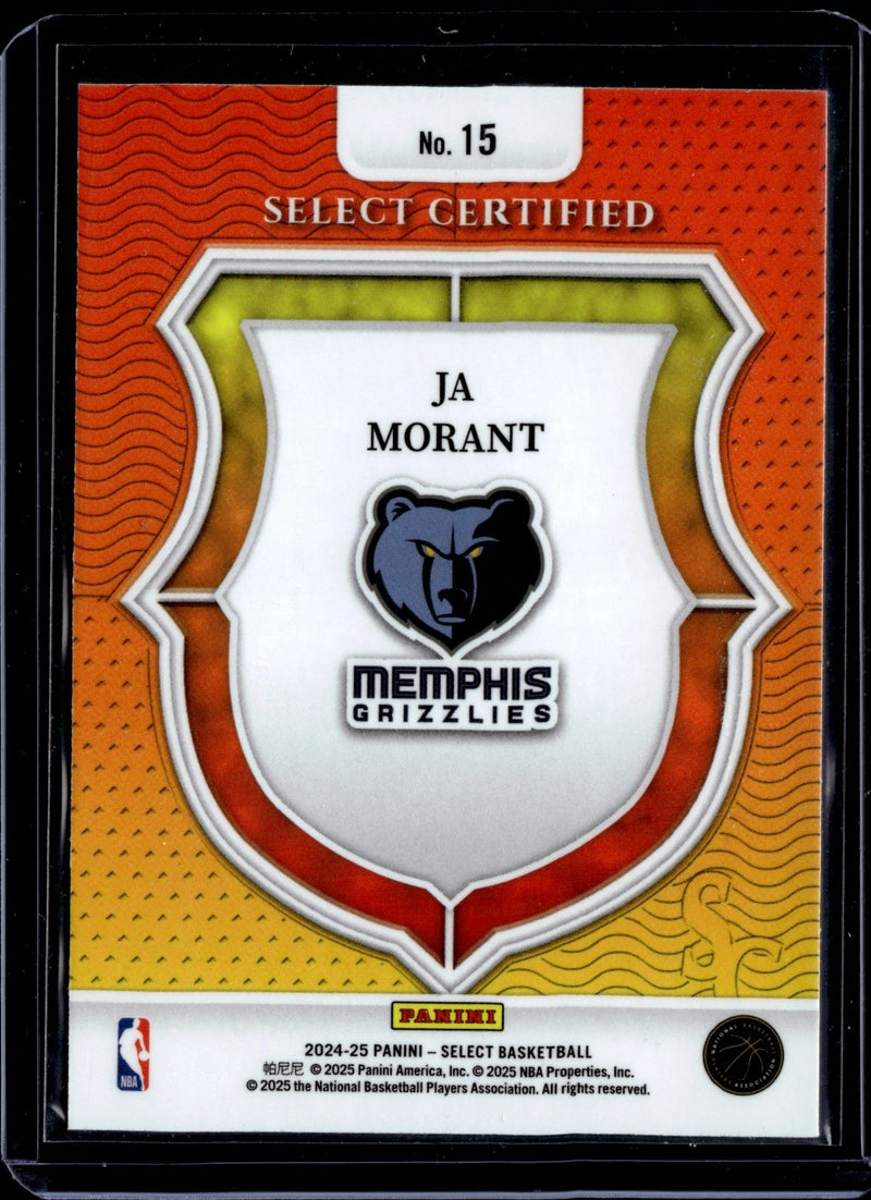 Ja Morant Select Certified Panini Select   Select Certified 15 NM1