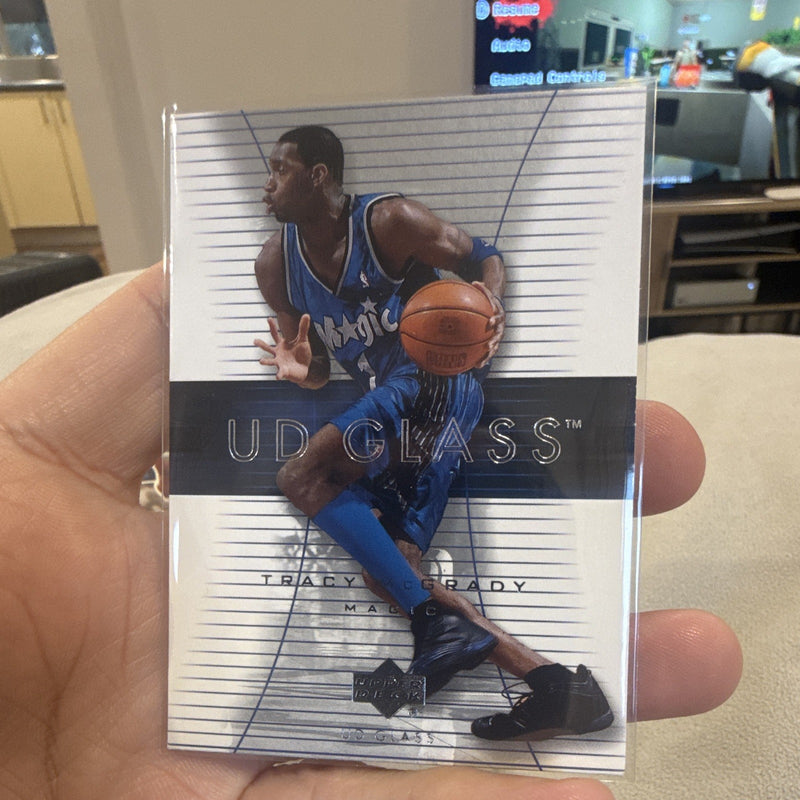 Upper Deck UD Glass 2003 04 #41 Tracy McGrady Orlando Magic Hologram Insert0