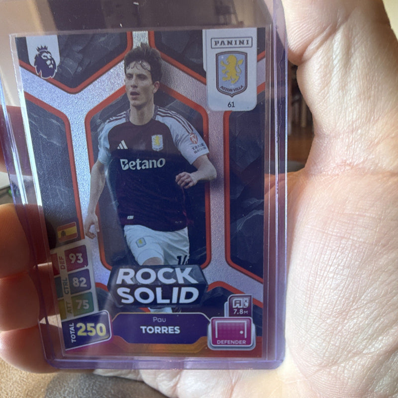 Panini Pau Torres Rock Solid Insert Adrenalyn XL Plus Premier League 2025 #612